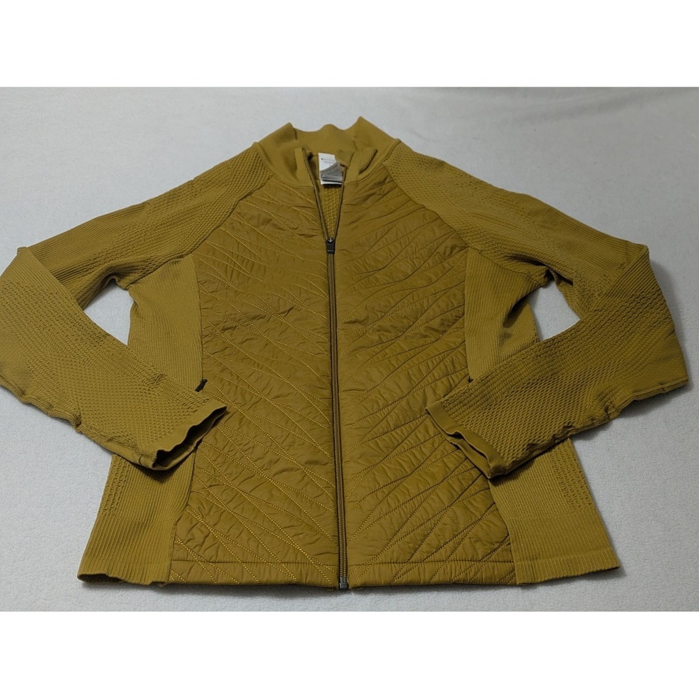 Athleta Mustard Yellow Quilted Ski Jacket